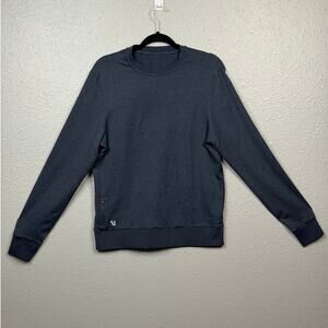 Vuori Men's Blue Ponto  Performance Crew Neck SweaterShirt / Size-Small